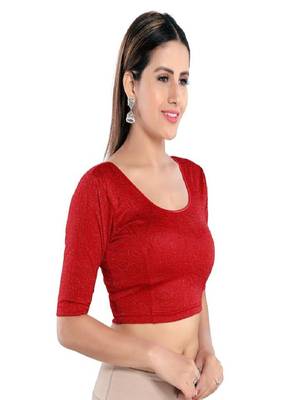 Muhenera Women's Lycra Blend Non Padded Stretchable Blouse 3
