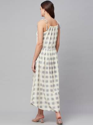 White printed cotton maxi-dresses 4