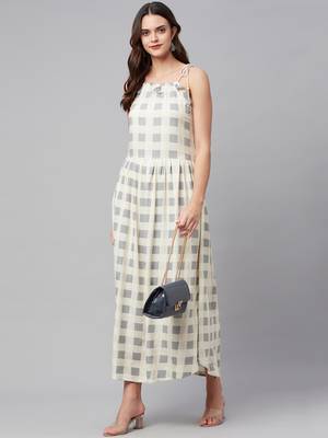 White printed cotton maxi-dresses 5