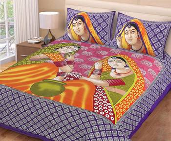 sanganeri printed double bedsheet 1