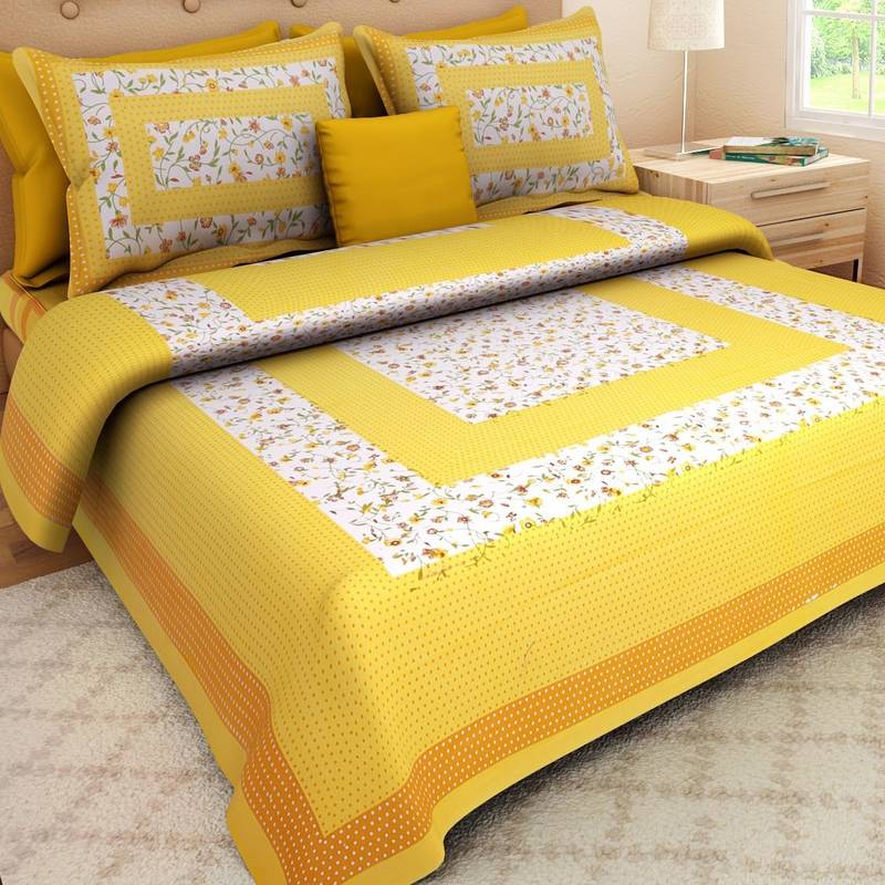 Sanganeri Printed Duble Bedsheet