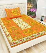 sanganeri printed double bedsheet
