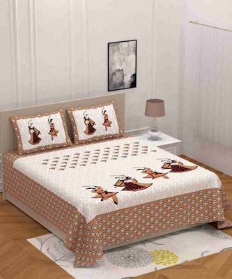 Jaipuri Printed Pure Cotton Double Bedsheets 1