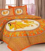 sanganeri printed double bedsheet
