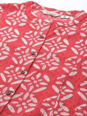 Pink printed cotton ethnic-kurtis 2