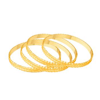 Sukai Jewels Ethnic Design Traditional Wear Gold Plated Bangle for Women and Girls (Pack of 4)  2