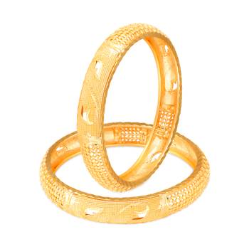 Sukai Jewels Ethnic Traditional Festive Wear Gold Plated Bangles for Women and Girls (Pack of 2) 1