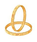 Sukai Jewels Ethnic Traditional Festive Wear Design Gold Plated Bangle for Women and Girls (Pack of 2)