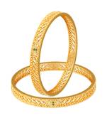 Sukai Jewels Ethnic Traditional Festive Wear Gold Plated Bangles for Women and Girls (Pack of 2) 