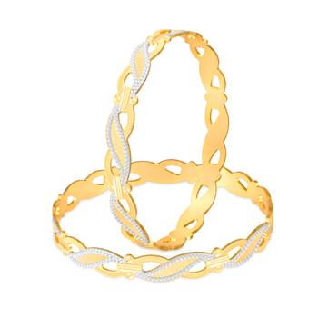 Sukai Jewels Ethnic Traditional Festive Wear Gold Plated Bangles for Women and Girls (Pack of 2) 1