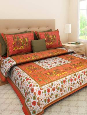 sanganeri printed double bedsheet 1