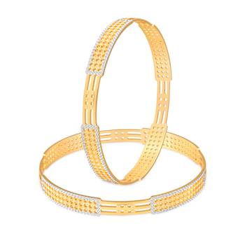Sukai Jewels Ethnic Traditional Festive Wear Design Gold Plated Bangle for Women and Girls (Pack of 2) 1