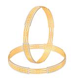 Sukai Jewels Ethnic Traditional Festive Wear Design Gold Plated Bangle for Women and Girls (Pack of 2)