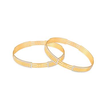 Sukai Jewels Ethnic Traditional Festive Wear Design Gold Plated Bangle for Women and Girls (Pack of 2) 2