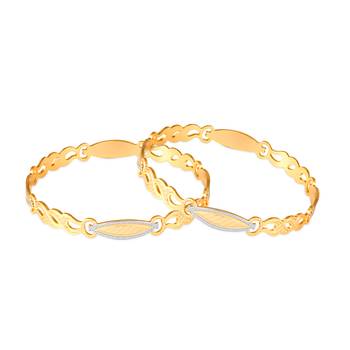 Sukai Jewels Ethnic Traditional Festive Wear Gold Plated Bangles for Women and Girls (Pack of 2) 2