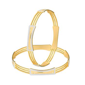 Sukai Jewels Ethnic Traditional Festive Wear Gold Plated Bangles for Women and Girls (Pack of 2) 1
