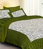 sanganeri printed double bedsheet