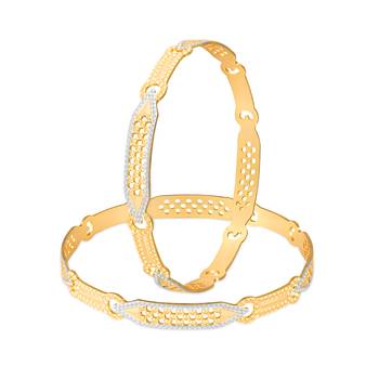Sukai Jewels Design Ethnic Traditional Festive Wear Gold Plated Bangles for Women and Girls (Pack of 2)k of  1
