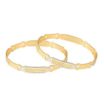 Sukai Jewels Design Ethnic Traditional Festive Wear Gold Plated Bangles for Women and Girls (Pack of 2)k of  2