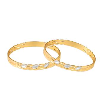 Sukai Jewels Ethnic Traditional Festive Wear Simple Design Gold Plated Bangle for Women and Girls (Pack of 2)   2