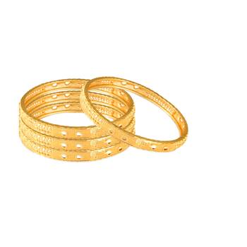 Sukai Jewels Ethnic Traditional Festive Wear Gold Plated Bangles for Women and Girls (Pack of 4) 1