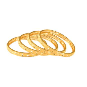 Sukai Jewels Ethnic Traditional Festive Wear Gold Plated Bangles for Women and Girls (Pack of 4) 2