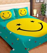New Design Pure Cotton Double Bedsheet, Smile Print Double Bedsheet with matching Pillow covers.