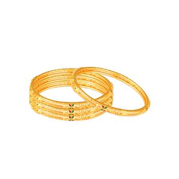 Sukai Jewels Ethnic Traditional Festive Wear Gold Plated Bangle for Women and Girls (Pack of 4)  1