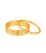 Sukai Jewels Ethnic Traditional Festive Wear Gold Plated Bangle for Women and Girls (Pack of 4) 