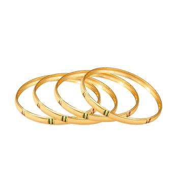 Sukai Jewels Ethnic Traditional Wear Gold Plated Bangles for Women and Girls (Pack of 4)  2