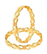 Sukai Jewels Ethnic Traditional Festive Wear Gold Plated Bangles for Women and Girls (Pack of 2)