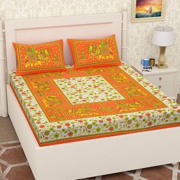 sanganeri printed double bedsheet 1