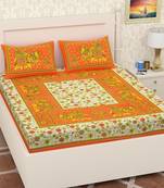 sanganeri printed double bedsheet
