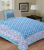 sanganeri printed double bedsheet