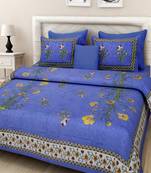sanganeri printed double bedsheet