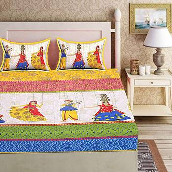 sanganeri printed double bedsheet 1