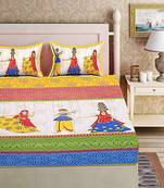 sanganeri printed double bedsheet