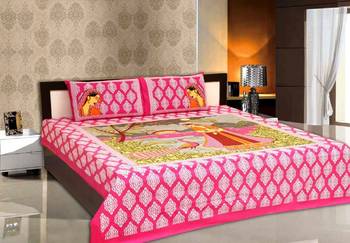 sanganeri printed double bedsheet 1
