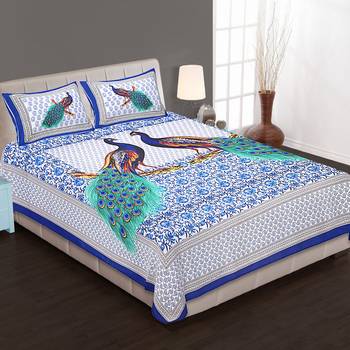 sanganeri printed double bedsheet 1