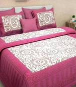 sanganeri printed double bedsheet