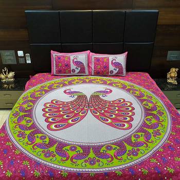 sanganeri printed double bedsheet 1