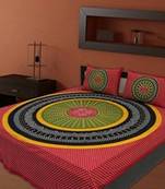 sanganeri printed double bedsheet