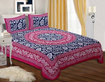 sanganeri printed double bedsheet 1