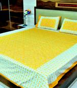 sanganeri printed double bedsheet