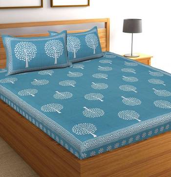 sanganeri printed double bedsheet 1