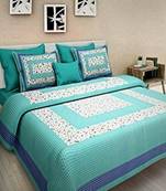 sanganeri printed double bedsheet