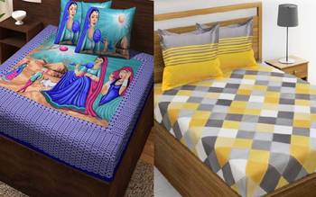 Sanganeri Printed Duble Bedsheet 1