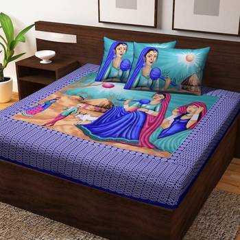 Sanganeri Printed Duble Bedsheet 2