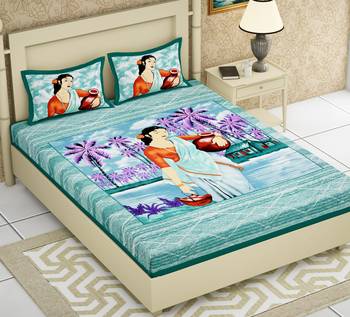 Sanganeri Printed Duble Bedsheet 1