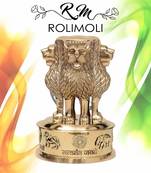 Rolimoli Ashoka Stambh in Brass Emblem Sculpture Home Office Showpiece Height 8 cm For Republic Day, Independence Day